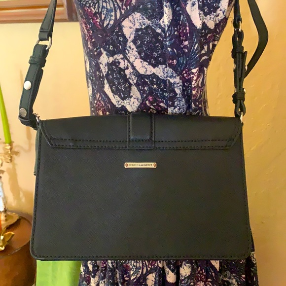 Rebecca Minkoff Black with Gold Hardware Crossbody Bag. - Picture 3 of 5